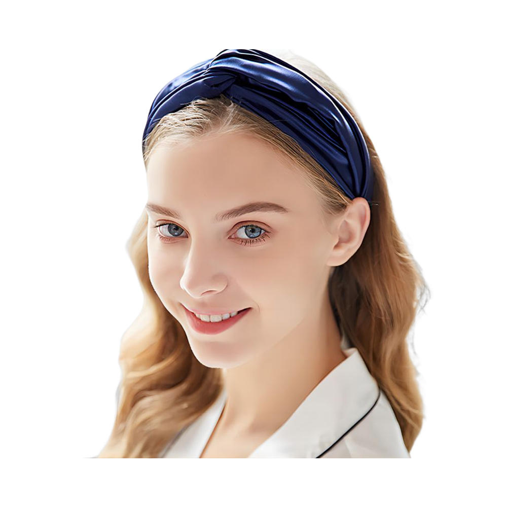Атласные повязки на голову, шелковистая повязка на голову в виде тюрбана для женщин и девочек, аксессуар для волос